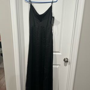 Lulu's Black Sleeveless Slip Maxi Dress
